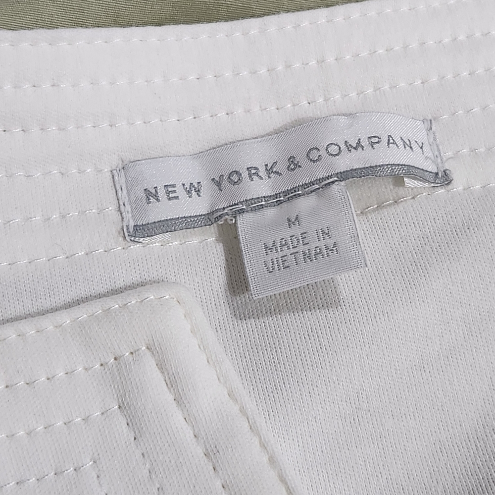 NEW YORK and COMPANY white sleeveless, knee length dress